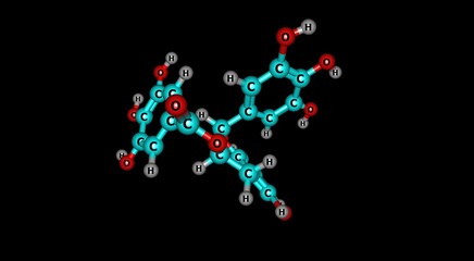 Sticker - Epigallocatechin gallate molecular structure isolated on black