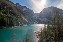 Washington State USA Mountains Lake Emerald Water HDR Landscape Camping Vacation Hiking