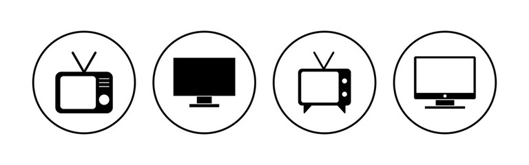 Wall Mural - Tv icon set. television icon vector