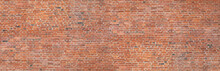 Red Brick Wall Panoramic Texture Background