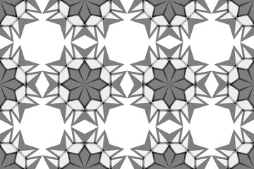 Wall Mural - seamless, abstract background pattern made with triangular geometric shapes in flower abstraction. d