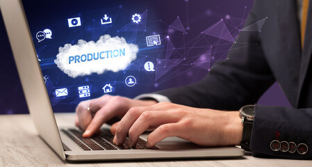 businessman working with laptop concept