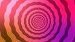 Round striped color lines. Swirling hypnotic rotating abstraction. Op art effect, optical illusion. Seamless looping animation.