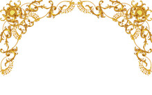 Golden Frame In Rococo Style