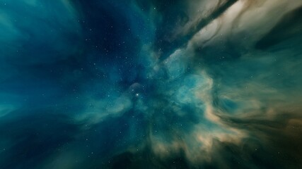 Wall Mural - red-violet nebula in outer space, horsehead nebula, unusual colorful nebula in a distant galaxy, red
