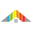 Dach, Haus in Farbe, Farbig, Maler, Logo