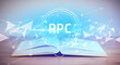© ra2 studio - Open book with abbreviation concept