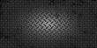 Black metallic shabby abstract steel mesh, brutal floor as a background for design. Dark mockup for cool banners, vector illustration.