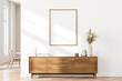 © ImageFlow - Living room interior with white empty poster on the wall