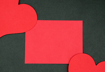 Wall Mural - heart shape on a colorful paper background