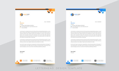 Wall Mural - Modern Company Letterhead Design Template 