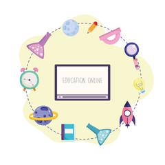 Wall Mural - online education internet