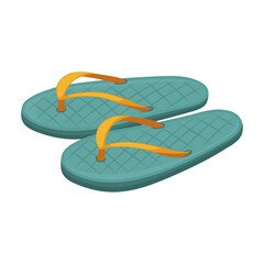 Poster - Sandal vector cartoon icon. Vector illustration flipflop on white background. Isolated cartoon illustration icon of sandal.