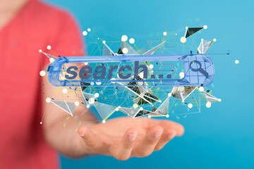 Interface web application in hand