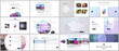 Presentation design vector templates, multipurpose template for presentation slide, flyer, brochure cover design with abstract circle banners. Social media web banner. Social network photo frame.