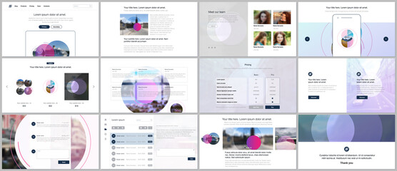 Wall Mural - presentation design vector templates, multipurpose template for presentation slide, flyer, brochure 