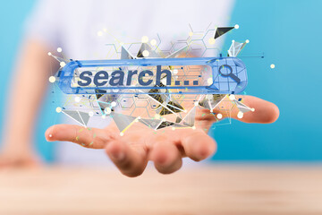 Interface web application in hand