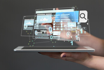develop interface web application in hand