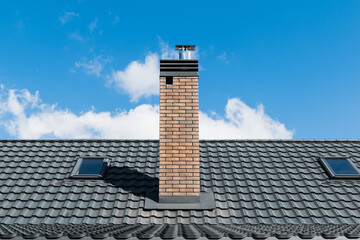 A fragment of the roof of a new house under construction