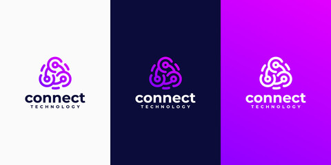 creative abstract technology company logo ideas