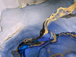 © Luvricon - Abstract blue art with gold — blue background with grey, beautiful smudges and stains made with alcohol ink and golden pigment. Blue fluid art texture resembles watercolor or aquarelle.