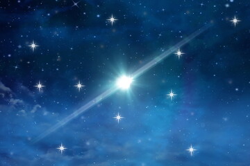 Wall Mural - univers and planet night starry sky moon cosmic nebule flares space moon globe