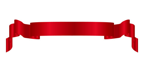 Wall Mural - elegance red ribbon banner. vector banner stock illustration.