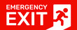 Emergency fire exit sign. Evacuation fire escape door vector illustration.