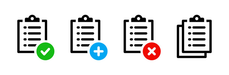Poster - Clipboard document icon vector set