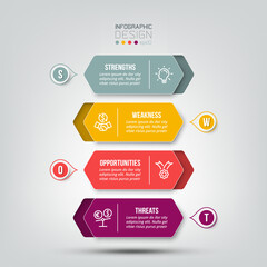 swot analysis business or marketing  infographic template.