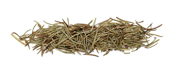 Wall Mural - Dry rosemary pile isolated on white background