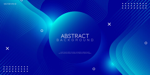 Wall Mural - abstract blue liquid geometric background. modern fluid gradient composition style.