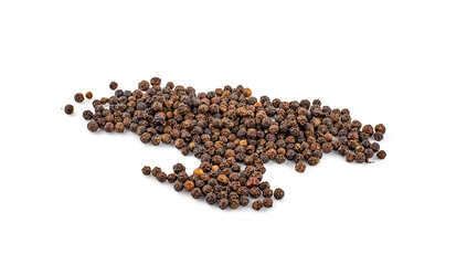 Wall Mural - Black pepper placed isolated  on a white background