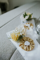 Wall Mural - Vertical shot of beautifully designed wedding favors