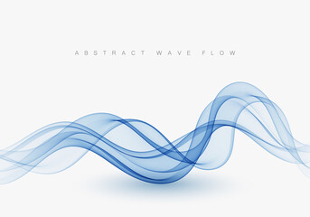 smooth wavy blue lines in the form of abstract waves