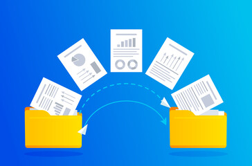 transferring a file from one folder to another. a program for remote access to information on a hard