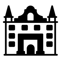 Canvas Print - well designed glyph icon of the alamo
