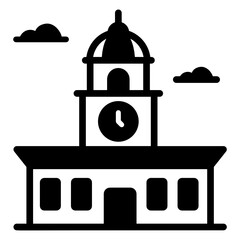 Canvas Print - the halifax town clock glyph icon