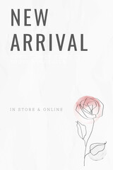 Wall Mural - New arrival line art minimal online shopping social media ad