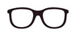 Glasses icon. Eyeglasses for nerd. Spectacles for geek. Glasses for eye. Frame for optical glass. Logo of sunglasses. Hipster specs for reading and vision. Black silhouette for optic. Vector