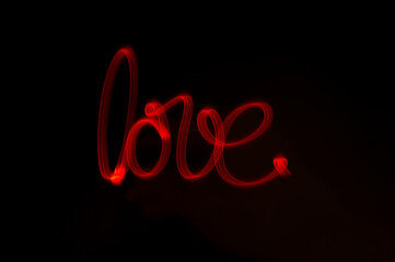 Lightpainting. Love 