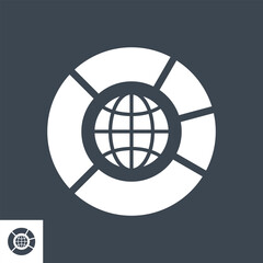 Wall Mural - seo data related vector glyph icon. isolated on black background. vector illustration.