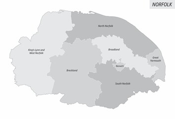  Norfolk county administrative map