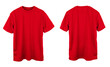 © Taeksang - Blank Jersey T Shirt color red template front and back view on white background