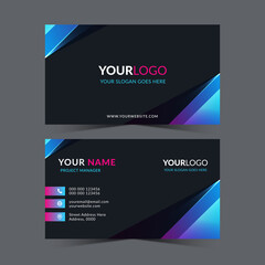 Wall Mural - Professional business card with colorful