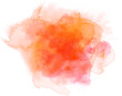 © Emmy Ljs - Orange water color graphic brush strokes patches effect background.