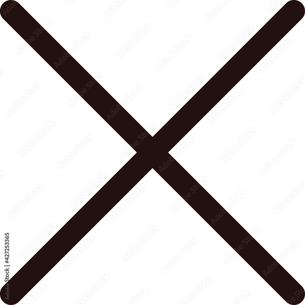 細い線の黒いバツマーク No 02 Wall Mural Cross Cross Wallpaper Murals Tota