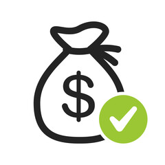 Canvas Print - budget friendly line icon. clipart image isolated on white background