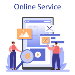 Sticker - website technical support online service or platform. web page