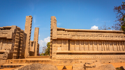 Raja Gopuram built by Pallavas, This is UNESCO's World Heritage Site located at Great South Indian architecture, Tamil Nadu, Mamallapuram, or Mahabalipuram